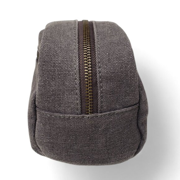 Newhey Attache Bag Canvas Zip Around Leather Strap Travel Toiletry Holder - Picture 6 of 10